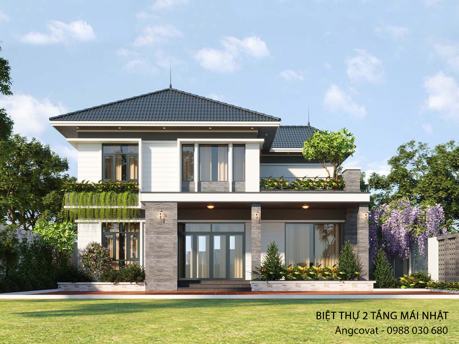 Nghiêng Ngả Với Những Mẫu Thiết Kế Nhà Villa 2 Tầng Đẹp Nhất 2021 - Kiến  Trúc Angcovat