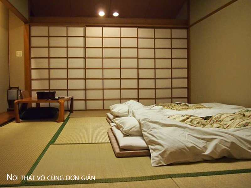 nhà nhật bản phong cách tối giản có phòng ngủ được thiết kế rất đơn giản