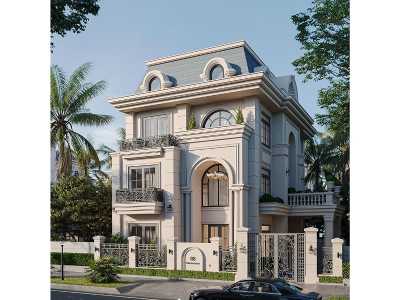 Kiến trúc Châu Âu trong căn biệt thự 3 tầng 150m2