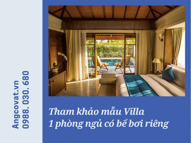 Villa 1 phòng ngủ có bể bơi riêng đề cao tính riêng tư và yên tĩnh