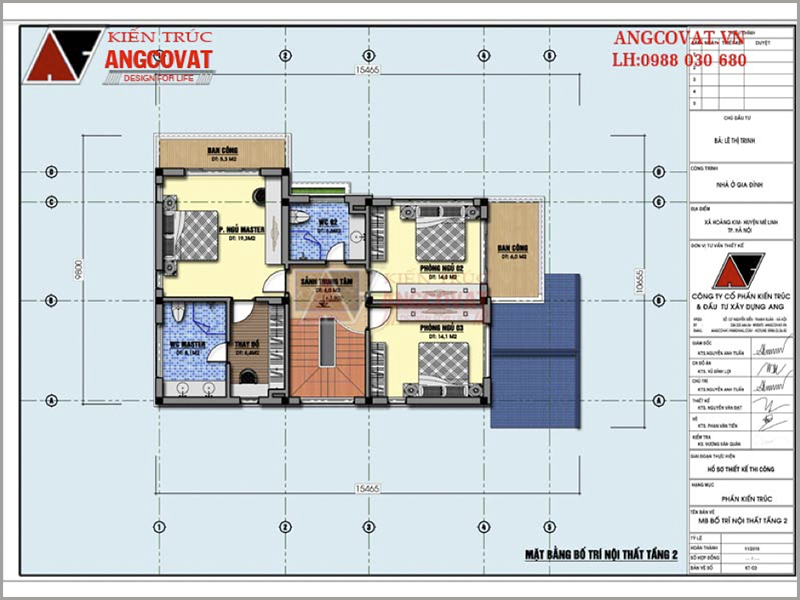 Mặt bằng lầu: Tư vấn xây nhà 1 trệt 1 lầu 4 phòng ngủ đơn giản, độc đáo diện tích 115m2