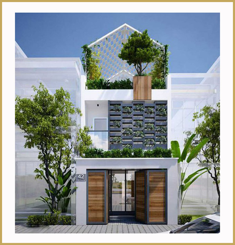 mẫu thiết kế nhà có nhiều cây xanh