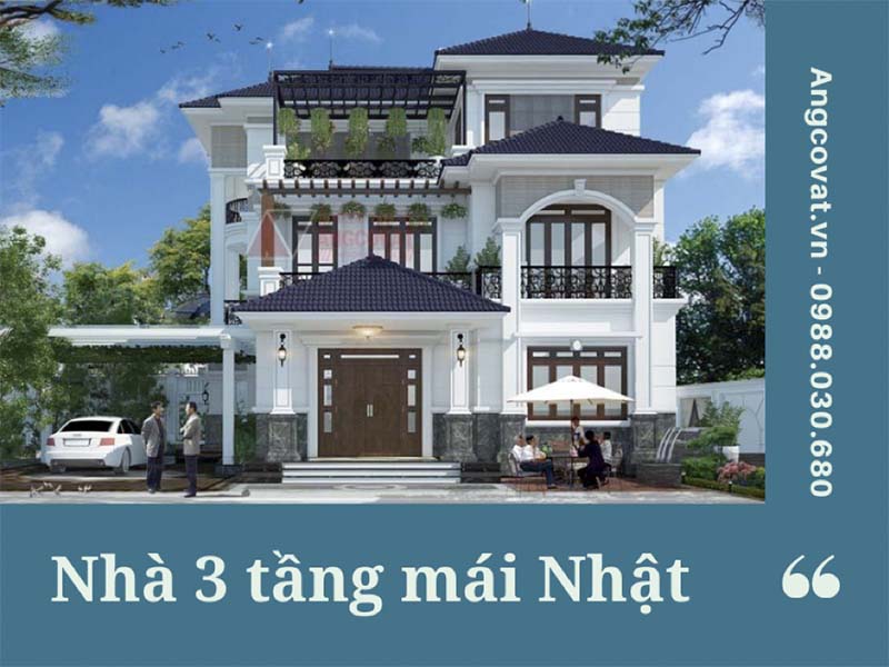 Mẫu biệt thự 3 tầng tân cổ điển mái Thái sang trọng tại Nam Định