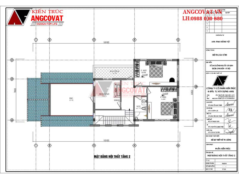 Mặt bằng gác lửng: Bản vẽ nhà cấp 4 gác lửng mái thái diện tích 120m2 có 3 phòng ngủ