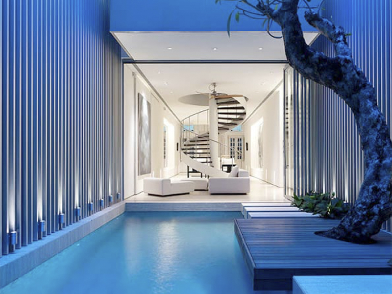 Nhà biệt thự đẹp có hồ bơi phù hợp với không gian nội thất