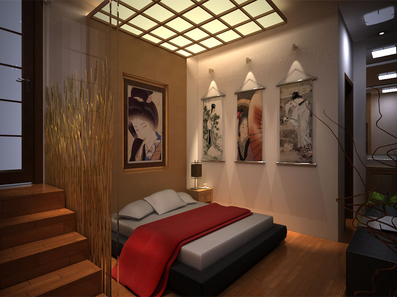 trang trí phòng ngủ phong cách Nhật Bản độc đáo
