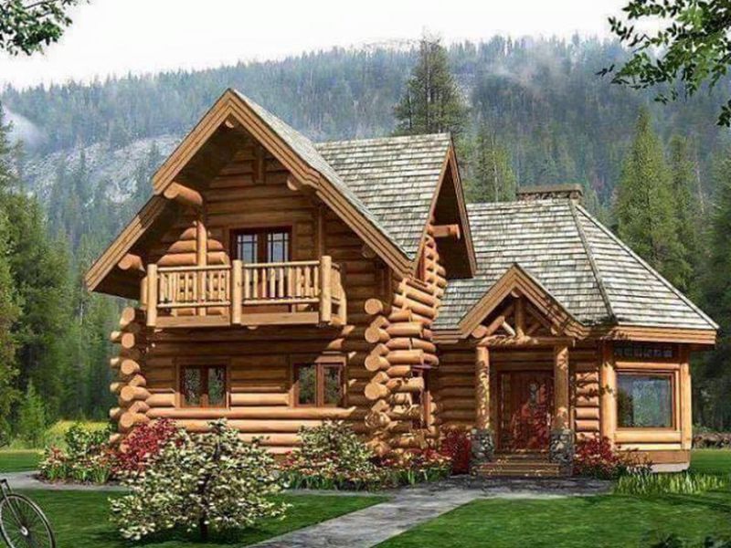 nhà vườn bằng gỗ