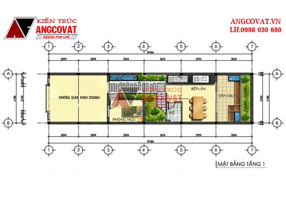 Thiết kế nhà phố 90m2 3 tầng hiện đại ở Hà Giang 2