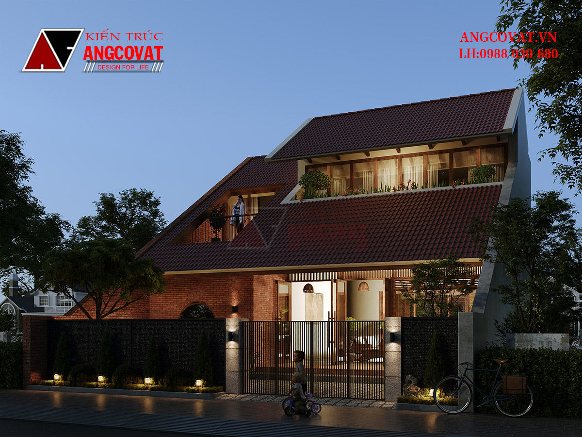 Mẫu nhà vườn 130m2 2 tầng mái ngói – Giải pháp lý tưởng cho không gian sống xanh, tiện nghi BT1230525