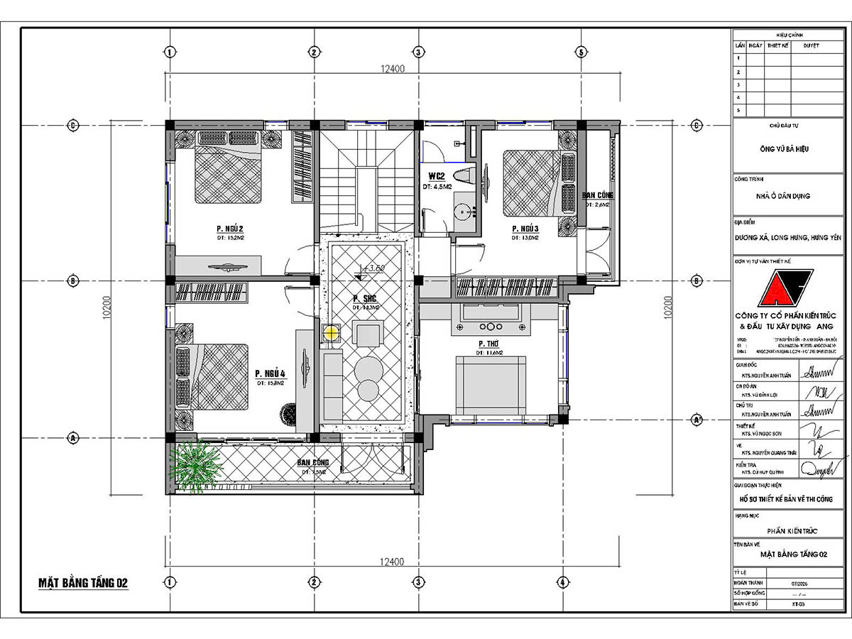 Nhà mái bằng 2 tầng hiện đại 110m2 đẹp mê lòng người tại Hưng Yên BT2407226