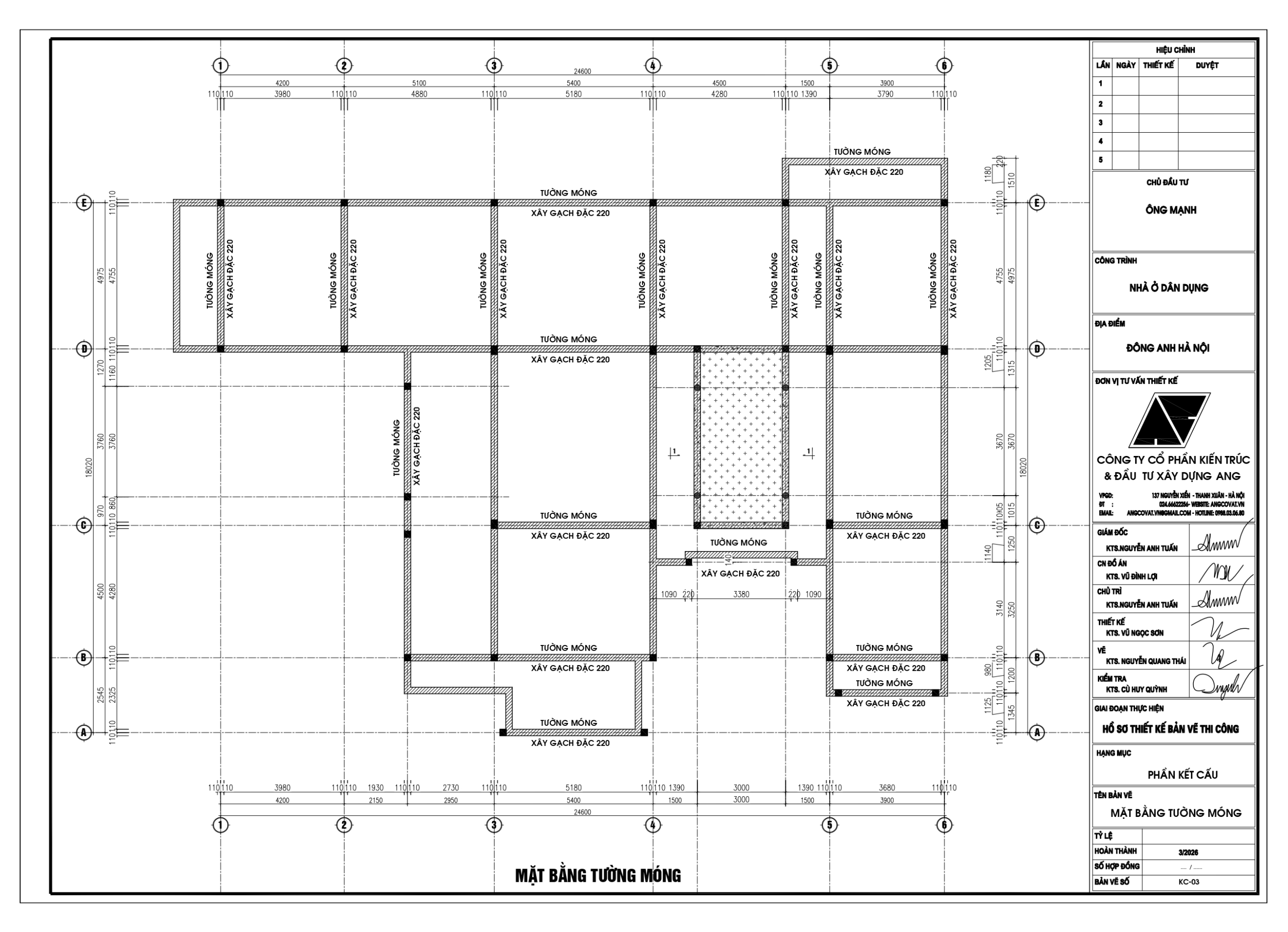 Bản vẽ kết cấu móng băng nhà 1 tầng 