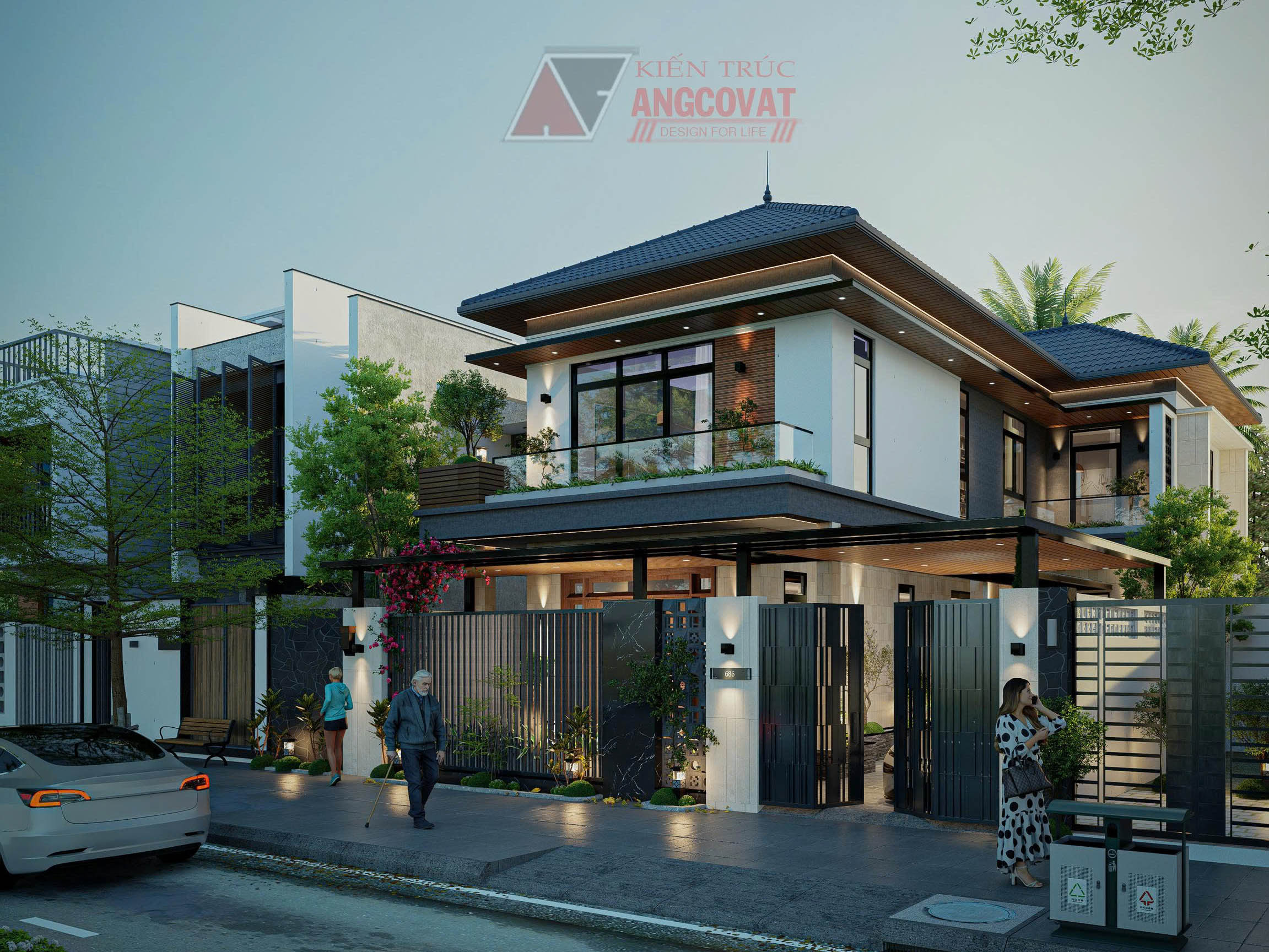 Mẫu Nhà 8×15 Hiện Đại Đẹp Không Gian Thoáng, Công Năng Khoa Học BT1280826