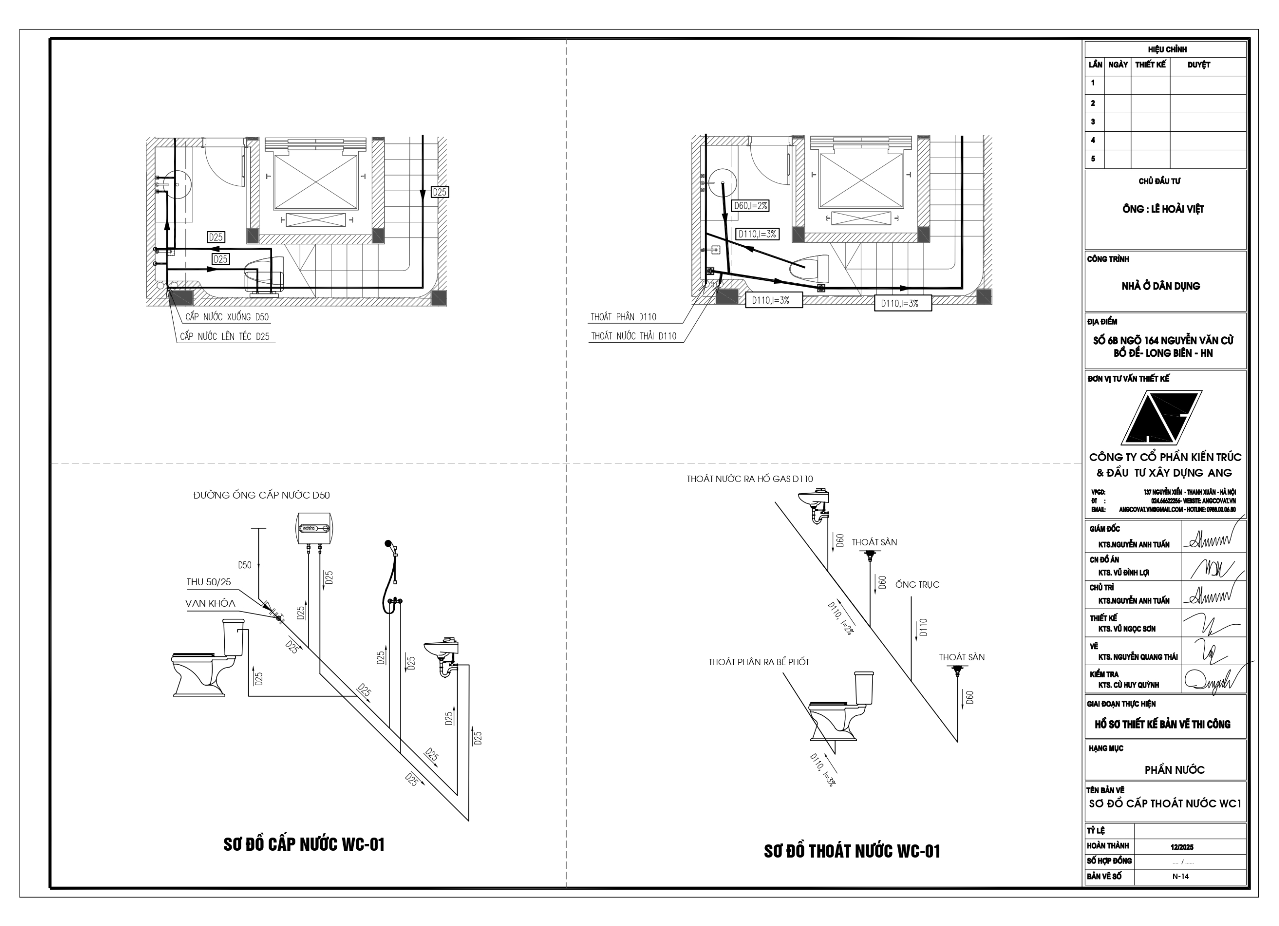 Sơ đồ cấp nước wc 