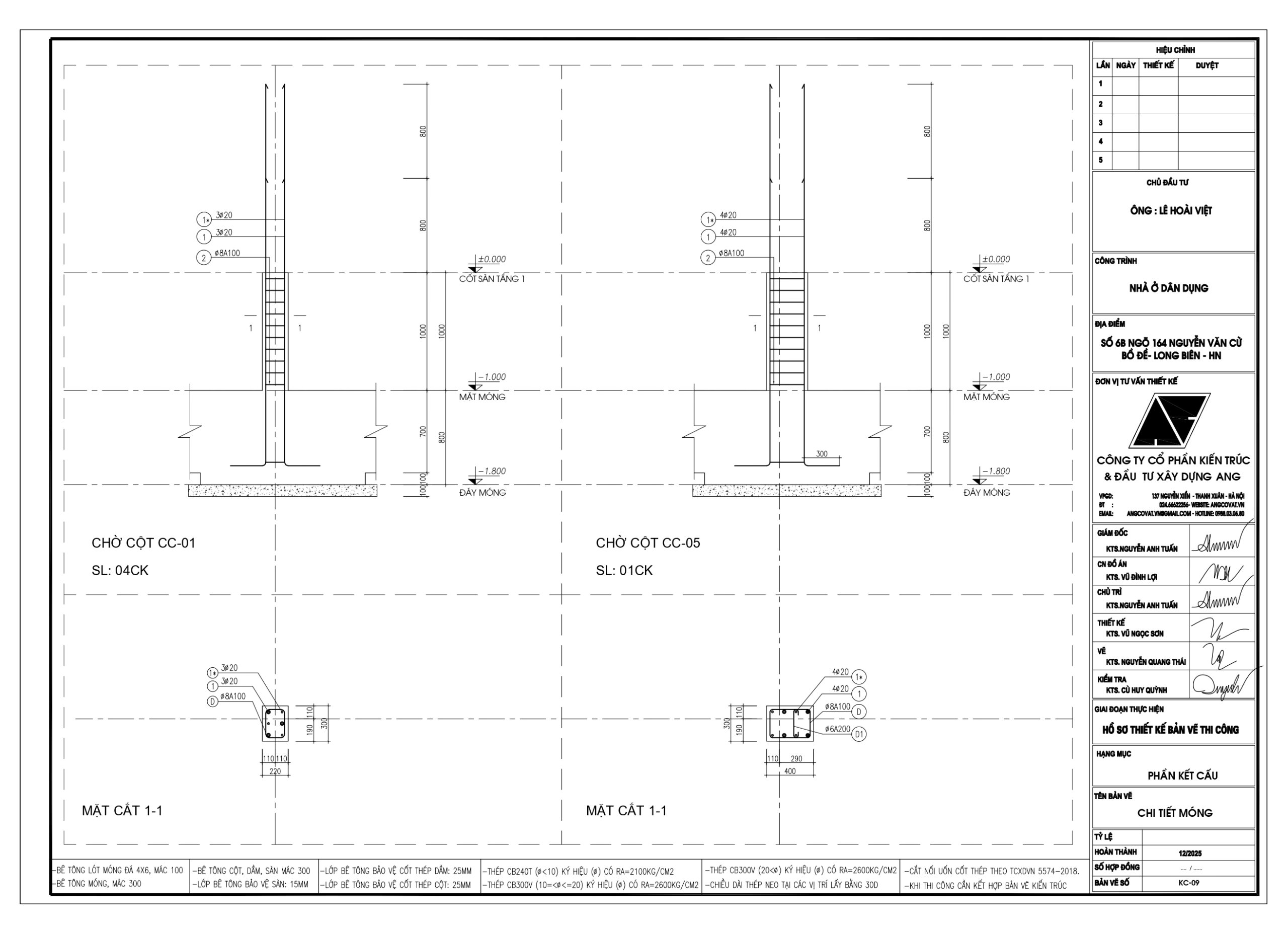bản vẽ móng ép cọc nhà phố 5 tầng 100m2 có thang máy