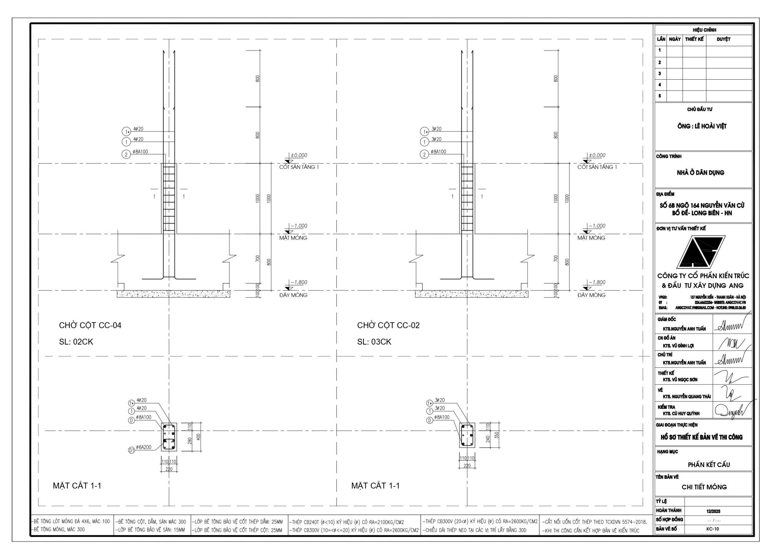 bản vẽ móng ép cọc nhà phố 5 tầng 100m2 có thang máy