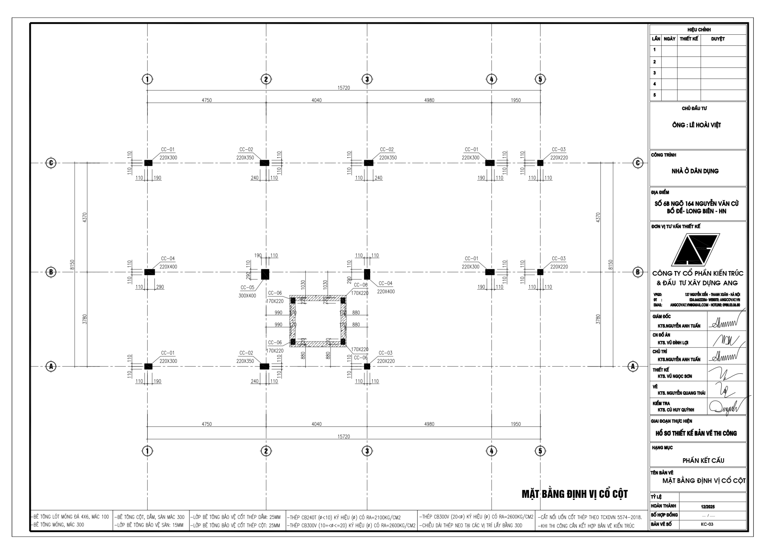bản vẽ móng ép cọc nhà phố 5 tầng 100m2 có thang máy