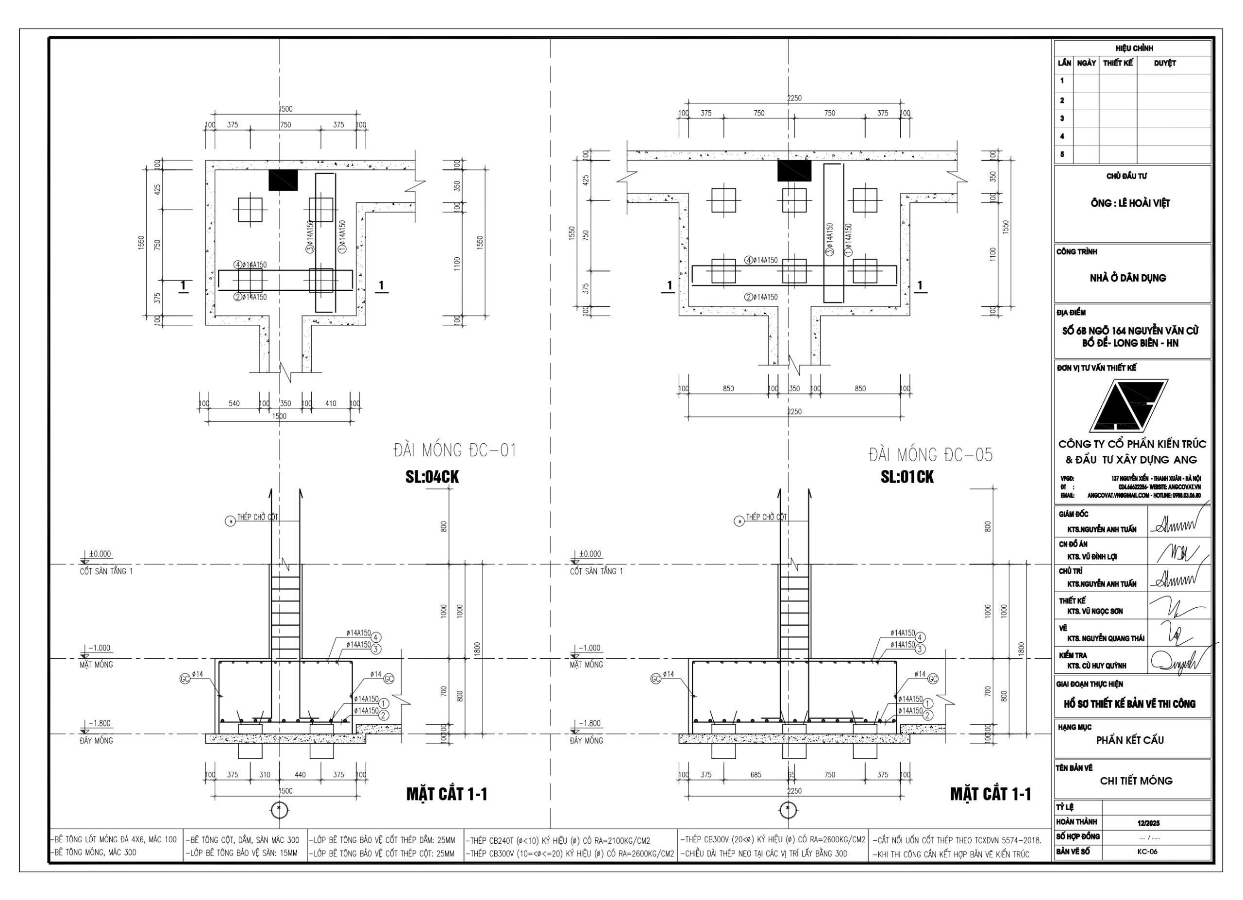 bản vẽ móng ép cọc nhà phố 5 tầng 100m2 có thang máy