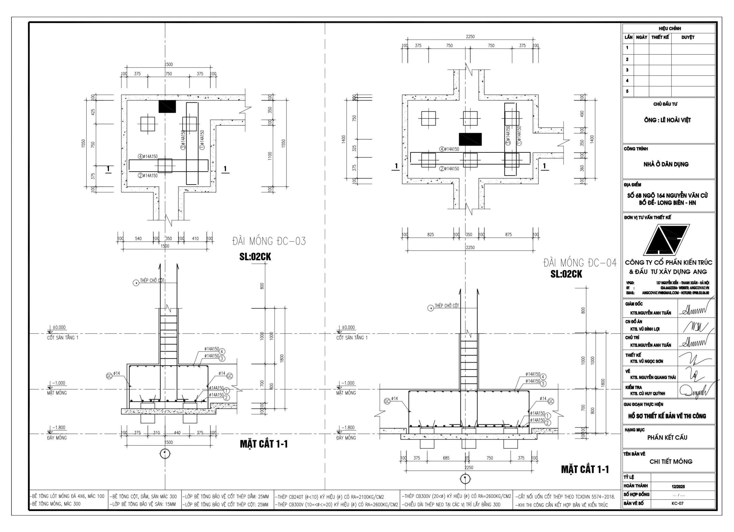 bản vẽ móng ép cọc nhà phố 5 tầng 100m2 có thang máy