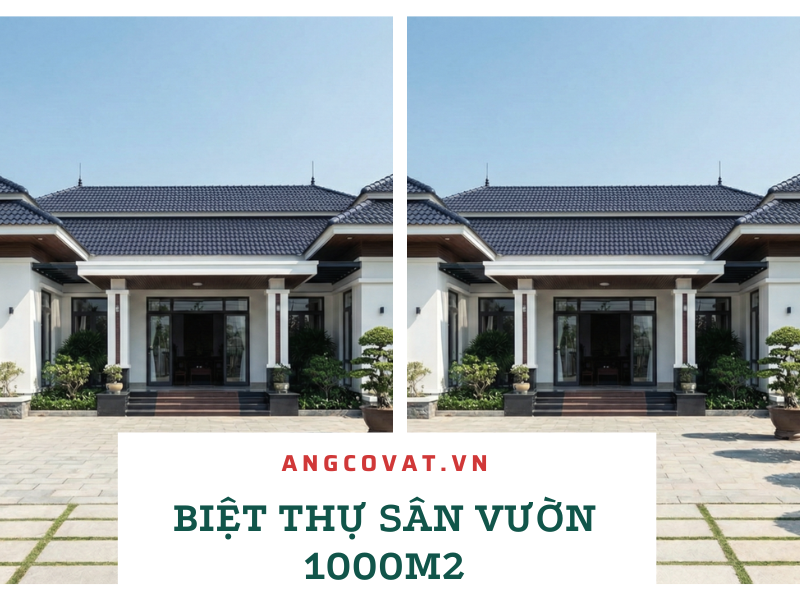 Biệt thự sân vườn 1000m2 – Tư vấn thiết kế nhà và quy hoạch cảnh quan trọn vẹn