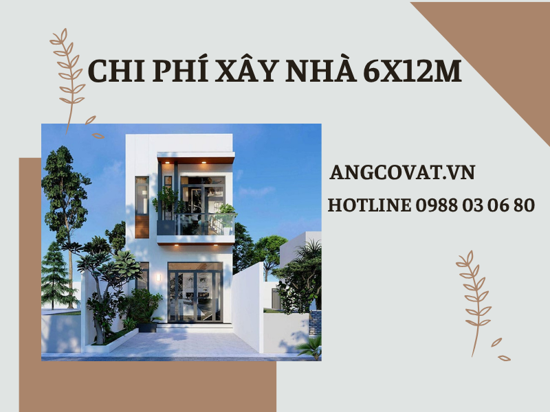 Chi phí xây nhà 2 tầng diện tích 6x12m là bao nhiêu?