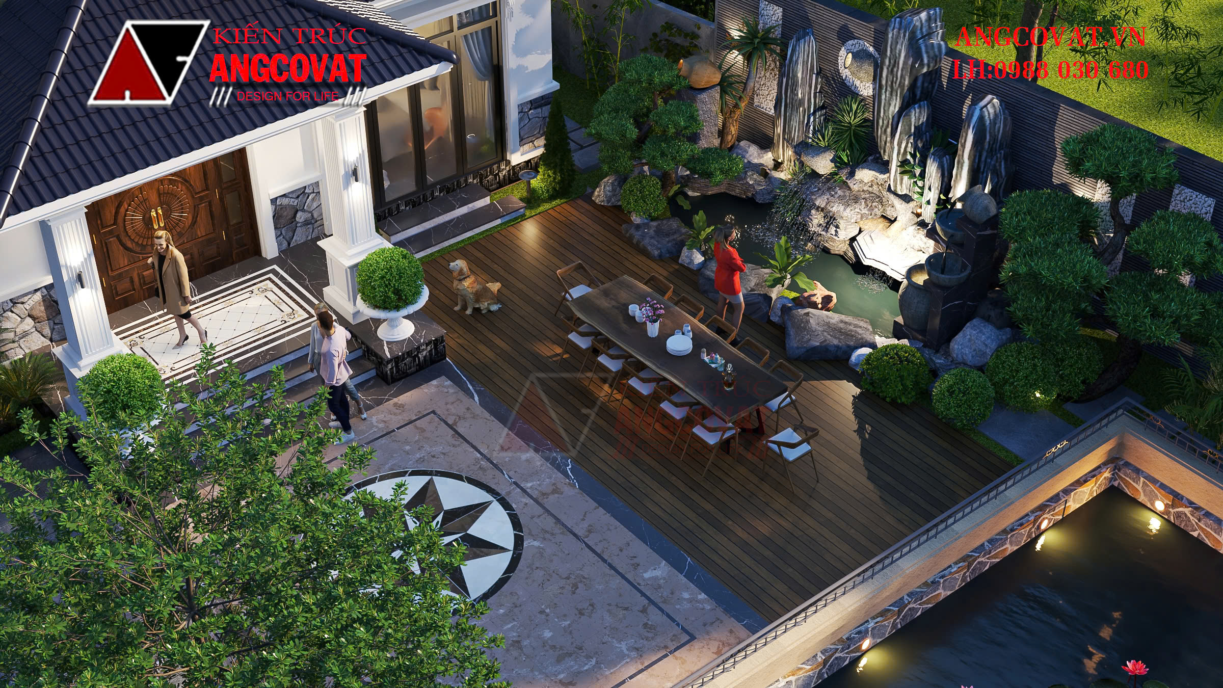 chi phi xay nha biet thu 2 tang 130m2 3