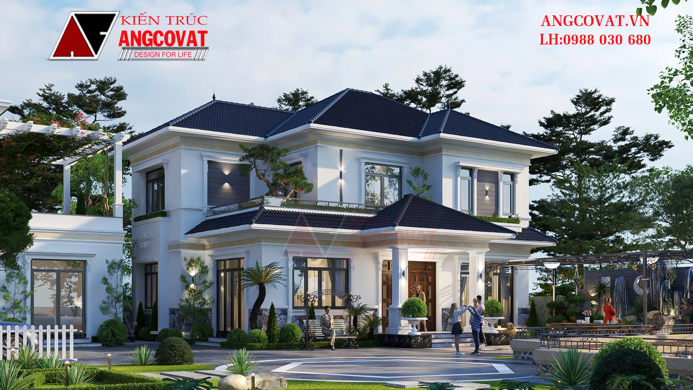 chi phi xay nha biet thu 2 tang 130m2 5