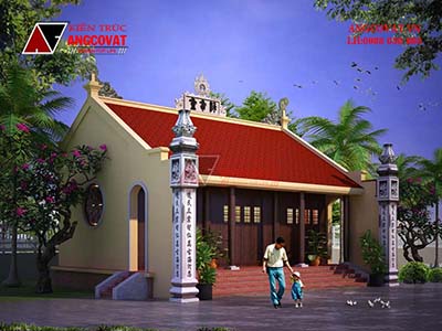 Chi phí xây nhà thờ 3 gian bê tông giả gỗ 