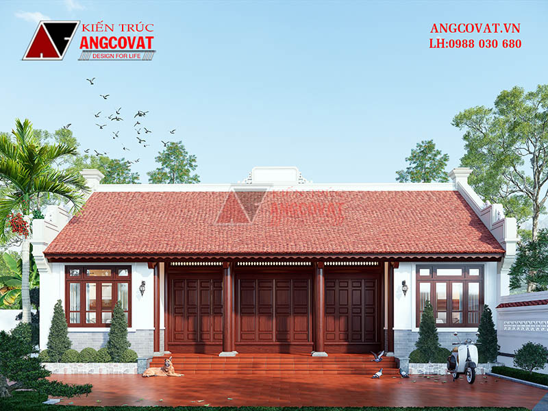 Chi phí xây nhà thờ 3 gian bê tông giả gỗ 