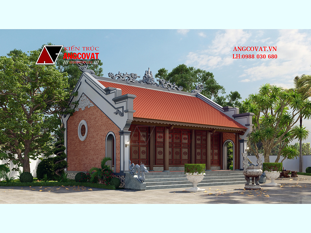 Chi phí xây nhà thờ 3 gian bê tông giả gỗ 