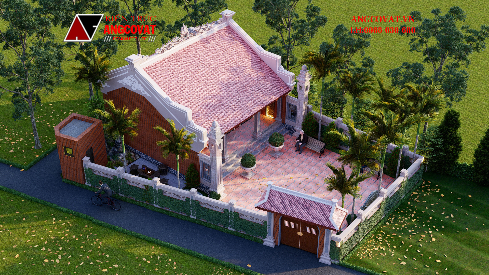 Chi phí xây nhà thờ 3 gian bê tông giả gỗ 