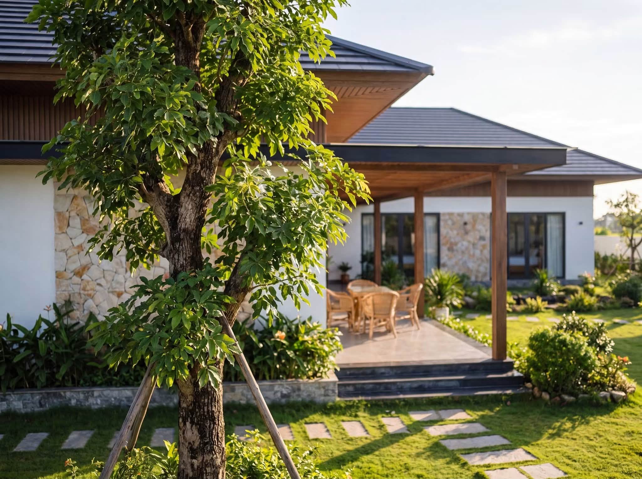 Thiêt kế nhà đẹp cấp 4 chuẩn nông thôn hiện đại 