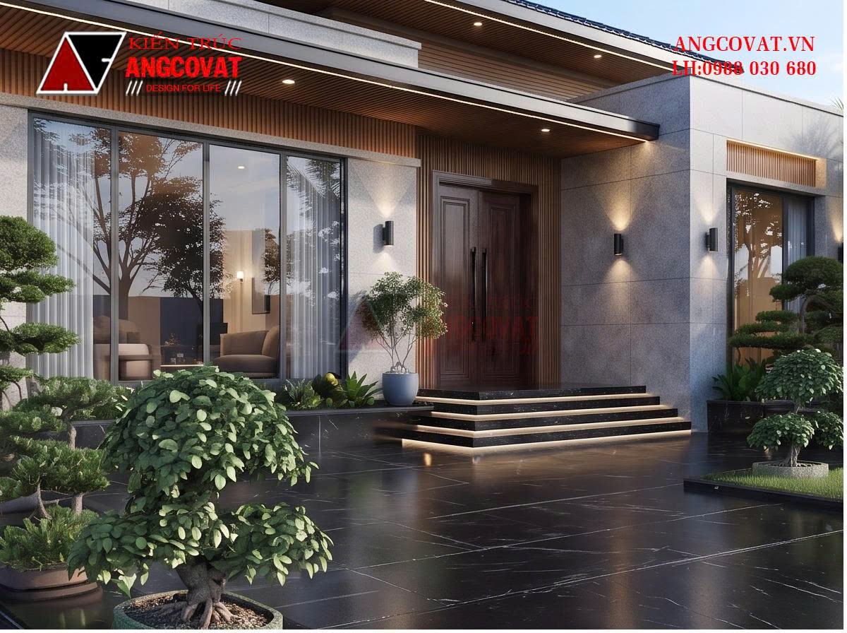 Thiết kế biệt thự nhà vườn cấp 4 hiện đại diện tích 180m2 