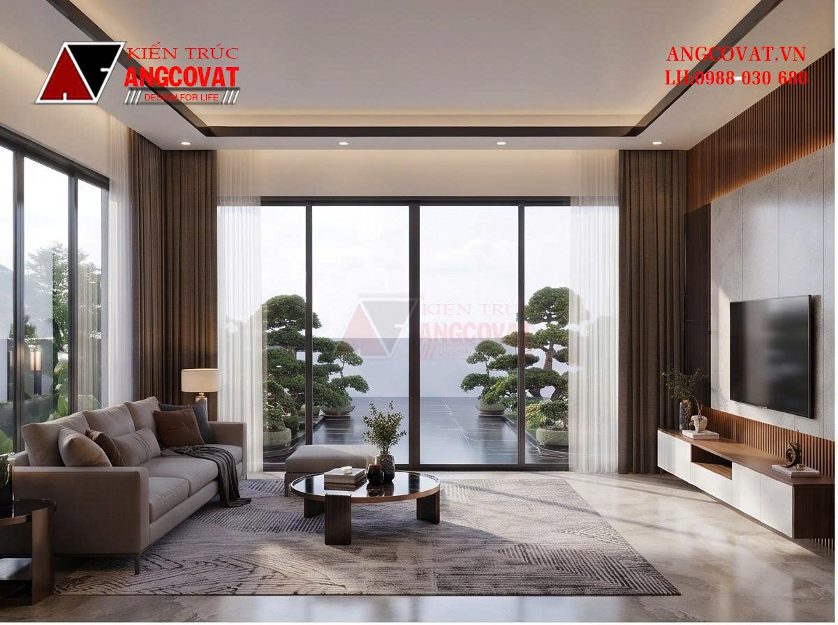 Thiết kế biệt thự nhà vườn cấp 4 hiện đại diện tích 180m2 