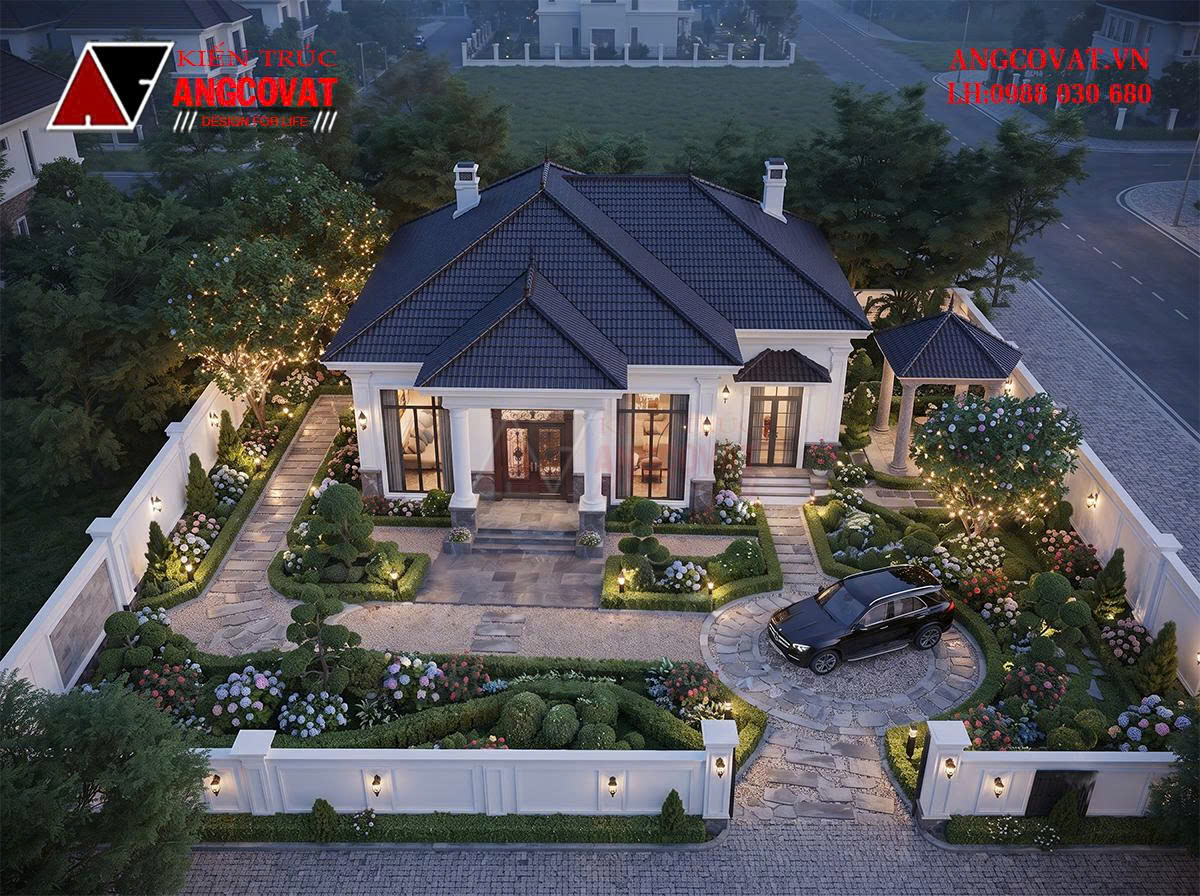 Đơn giá xây dựng nhà tân cổ điển 1 tầng 160m2