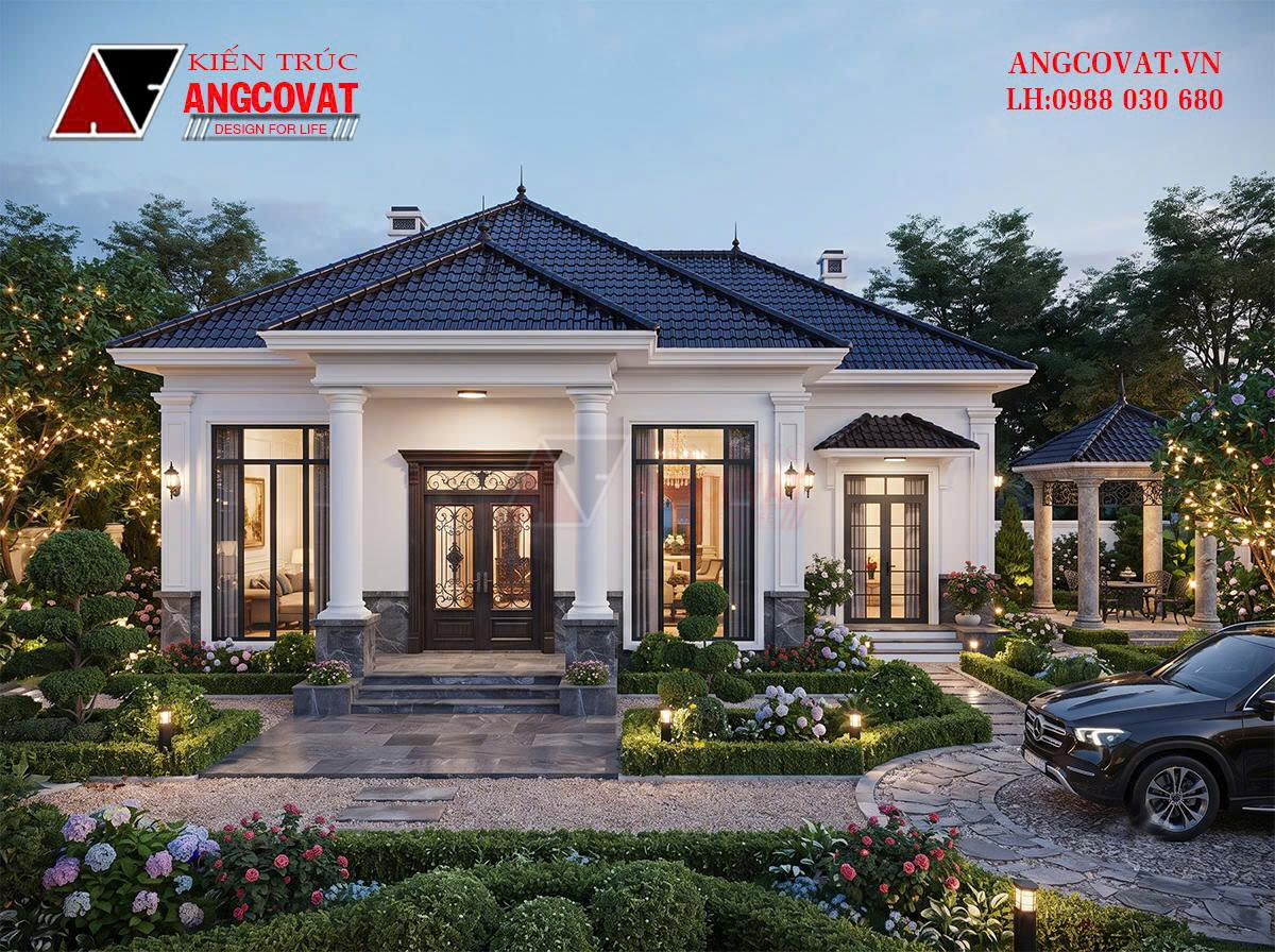 Đơn giá xây dựng nhà tân cổ điển 1 tầng 160m2