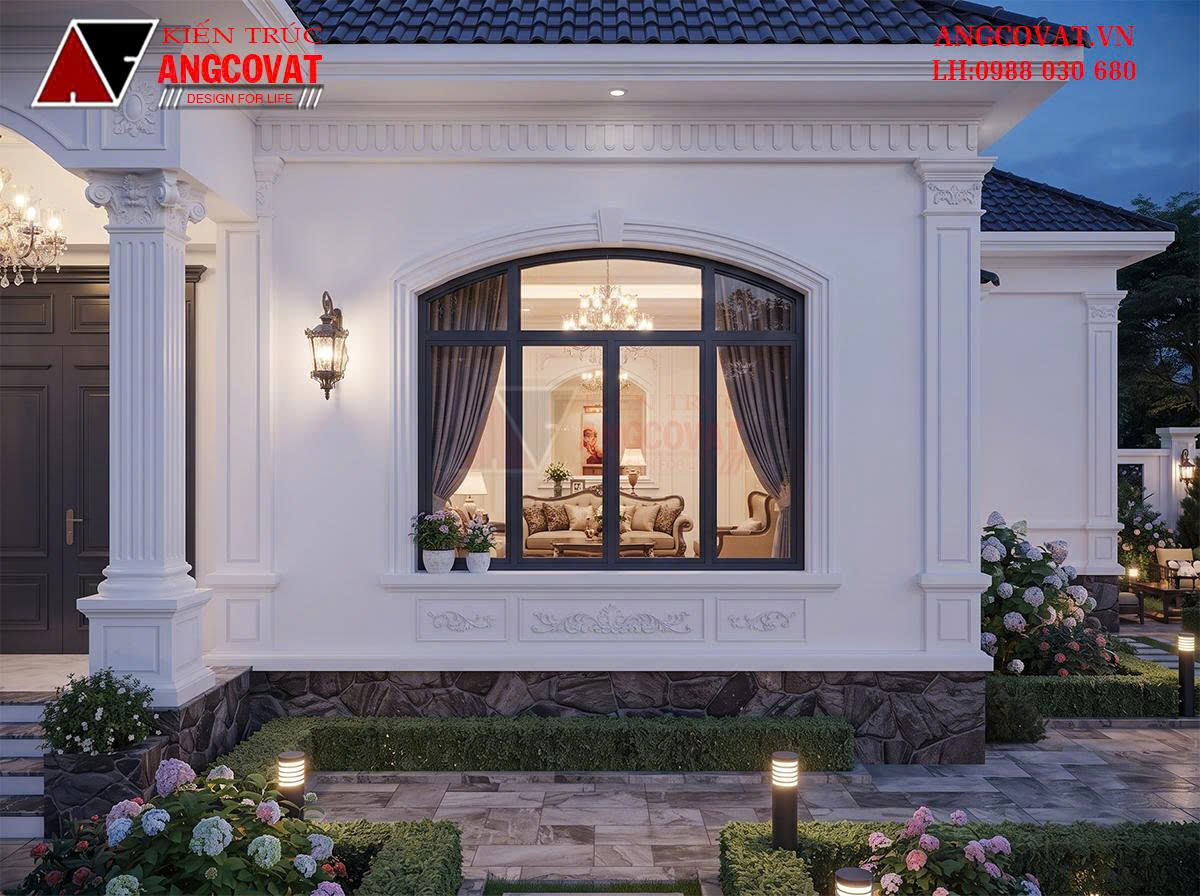 Đơn giá xây dựng nhà tân cổ điển 1 tầng 160m2