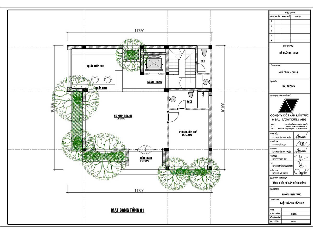 Thiết kế nhà vuông 10×10 4 tầng kết hợp văn phòng hiện đại BT1290926