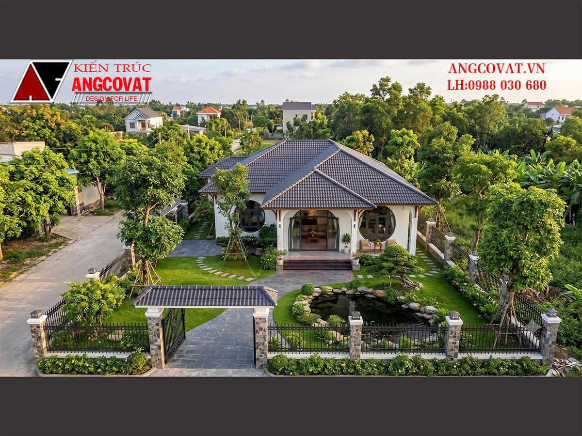 Mẫu nhà vườn cấp 4 mái Nhật