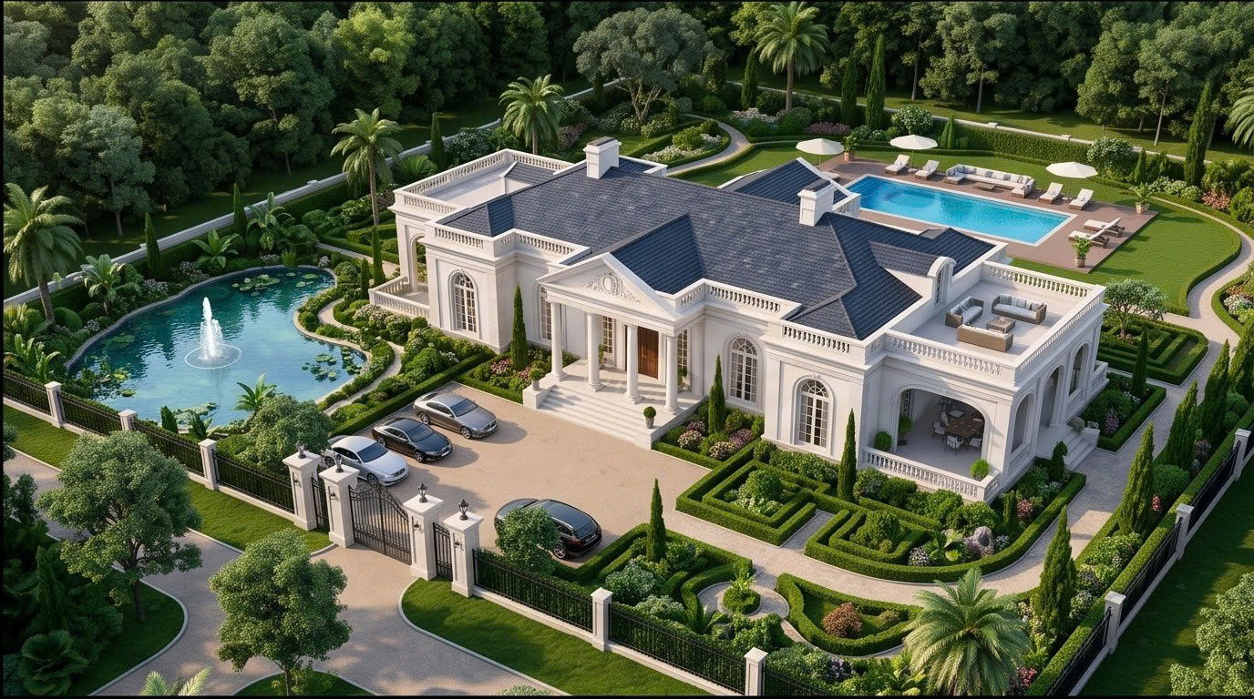 Thiết kế biệt thự kiểu Châu Âu