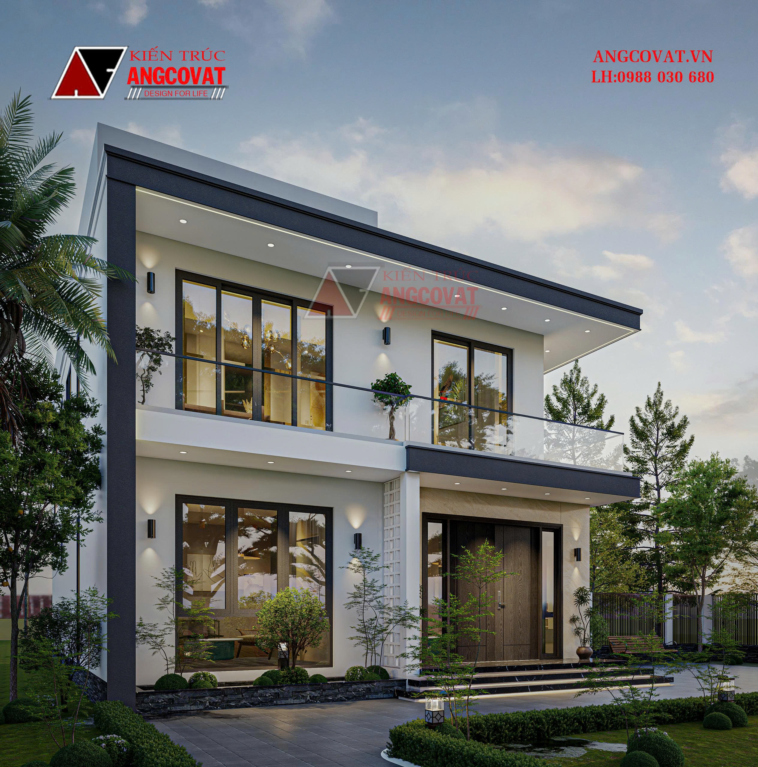 Thiết kế nhà Hiện đại tối giản 2 tầng 120m2 hành trình từ khảo sát đến bản vẽ đẹp tại Hải Phòng BT1180926