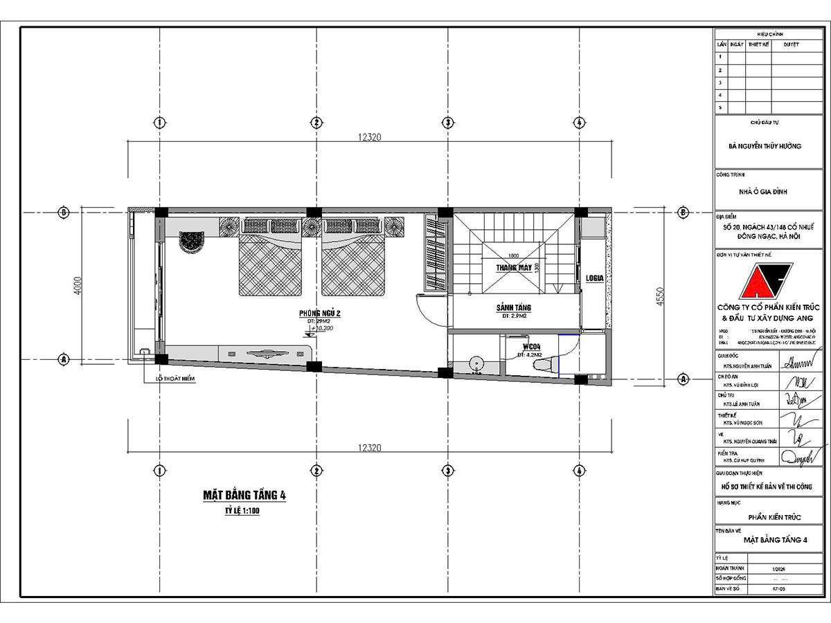 Thiết Kế Thi Công Nhà 4×11 có thang máy hết bao nhiêu tiền? NP080926