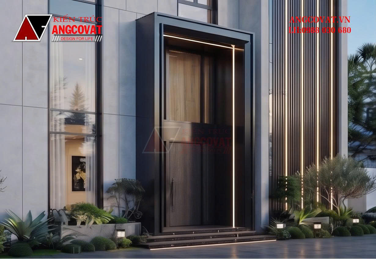 Thiết kế nhà vuông 10×10 4 tầng kết hợp văn phòng hiện đại BT1290926