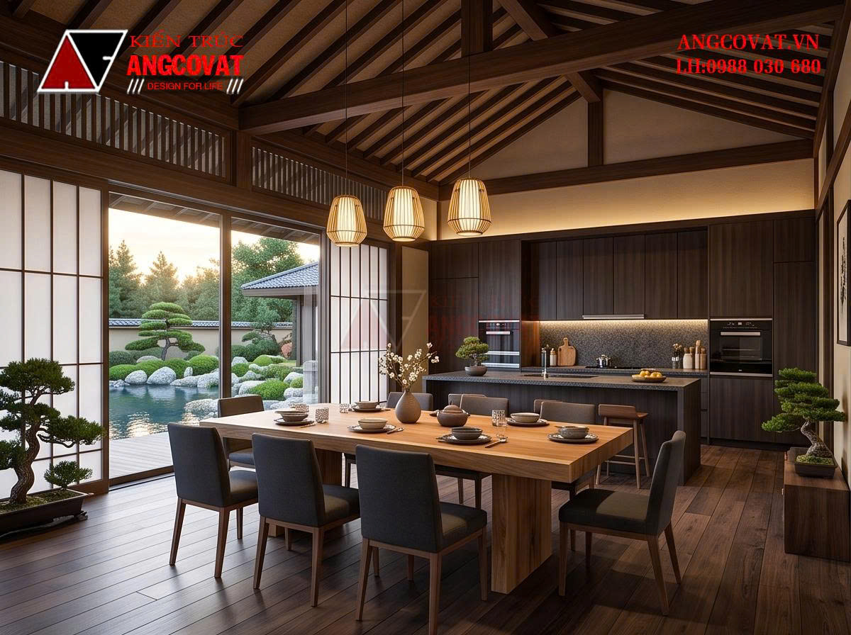 Thiết kế nhà cấp 4 có sân vườn ở giữa diện tích 350m2 – Giải pháp kiến trúc nghỉ dưỡng xanh BT2201026