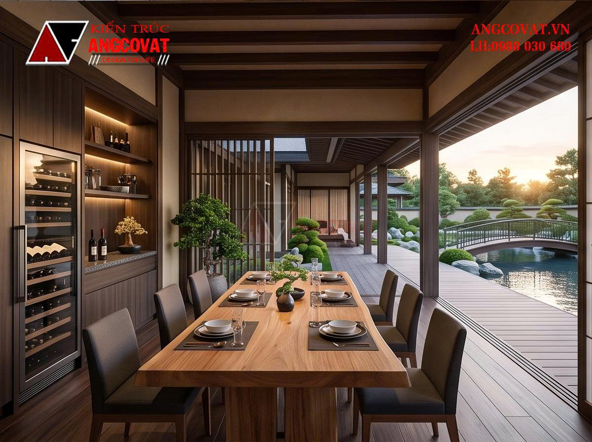 Thiết kế nhà cấp 4 có sân vườn ở giữa diện tích 350m2 – Giải pháp kiến trúc nghỉ dưỡng xanh BT2201026