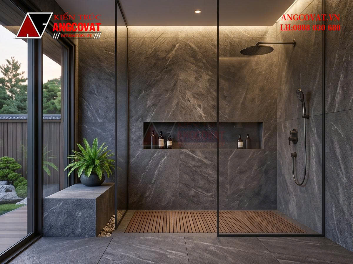 Thiết kế nhà cấp 4 có sân vườn ở giữa diện tích 350m2 – Giải pháp kiến trúc nghỉ dưỡng xanh BT2201026