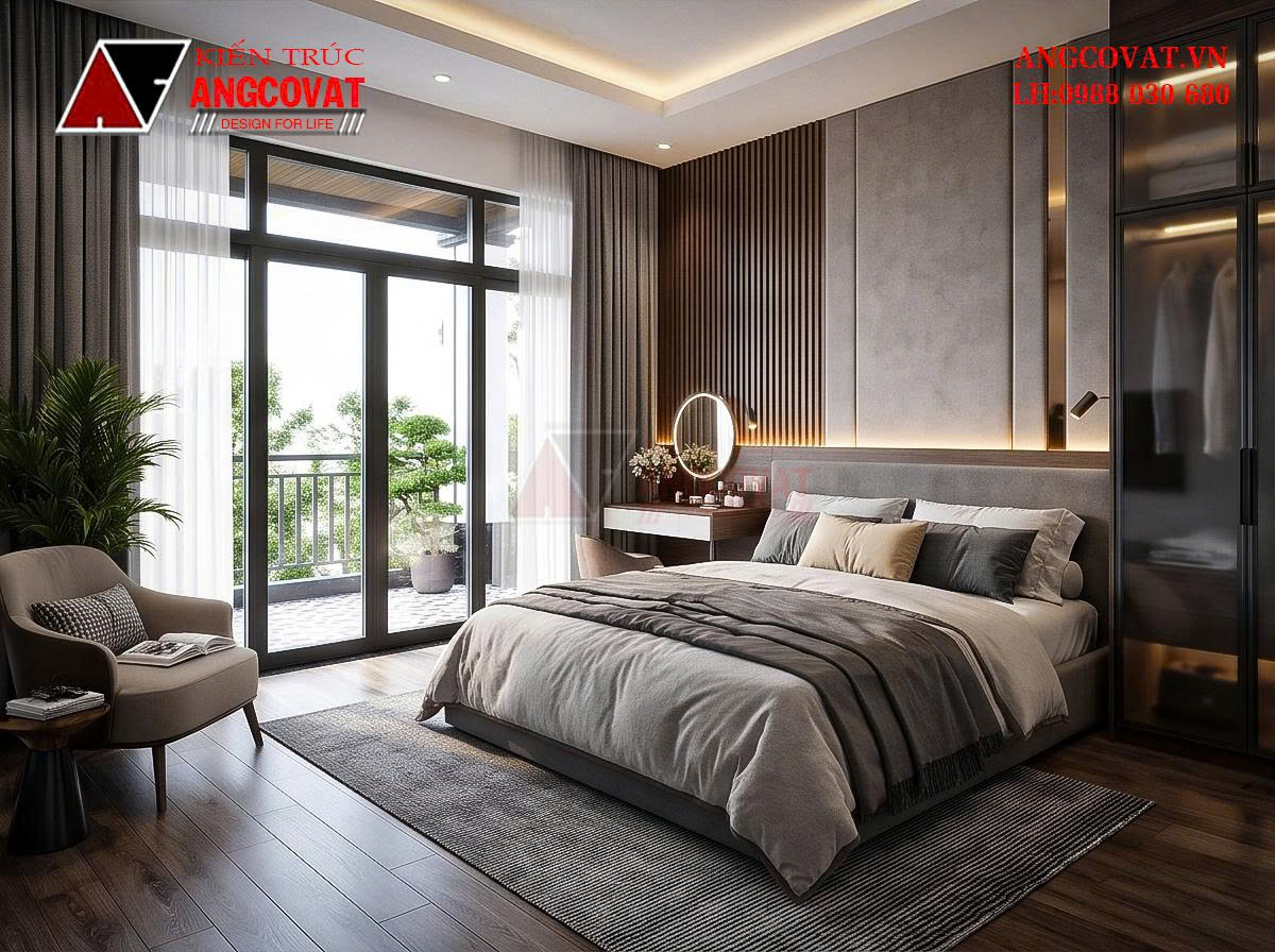 Chi phí xây nhà 1 tàng 1 tum hiện đại mái bằng tối ưu BT01261026