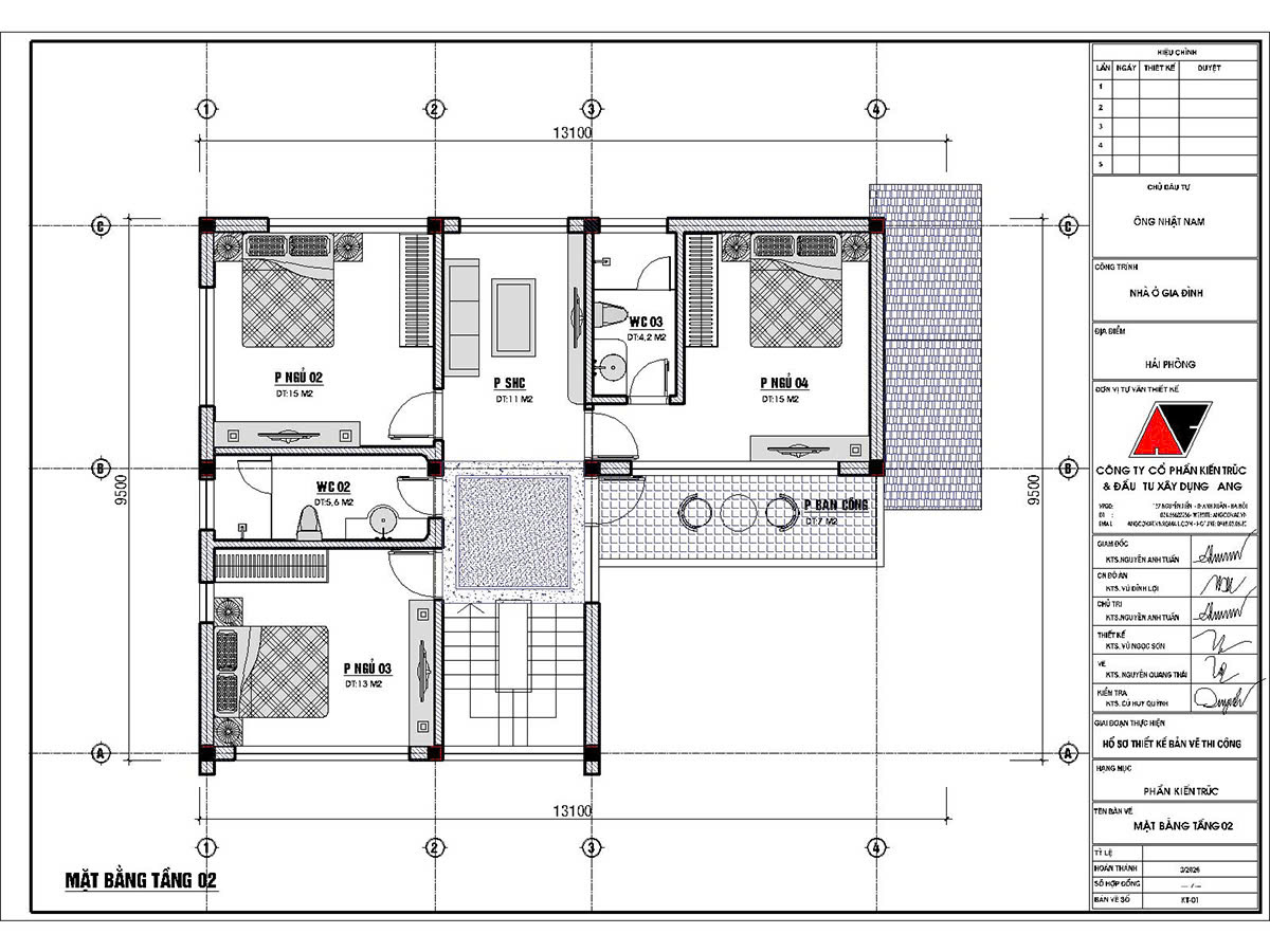 Mẫu nhà 2 tầng chữ l 90m2 đẹp không lối thoát BT0510206