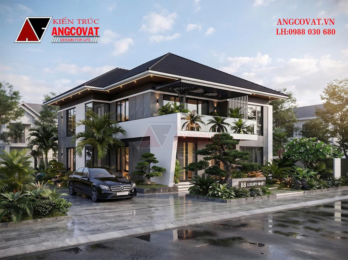Thiết kế biệt thự 2 tầng 10x15m hiện đại đẹp BT2011026