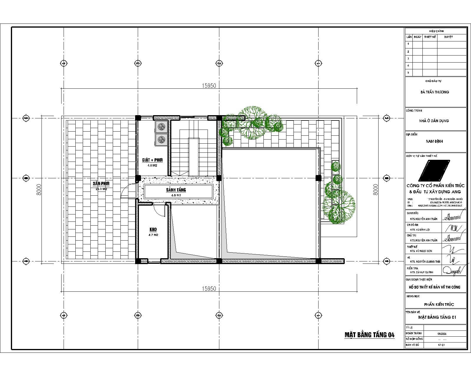 Thiết kế biệt thự 3 tầng 6 phòng ngủ diện tích 120m2 BT3011026