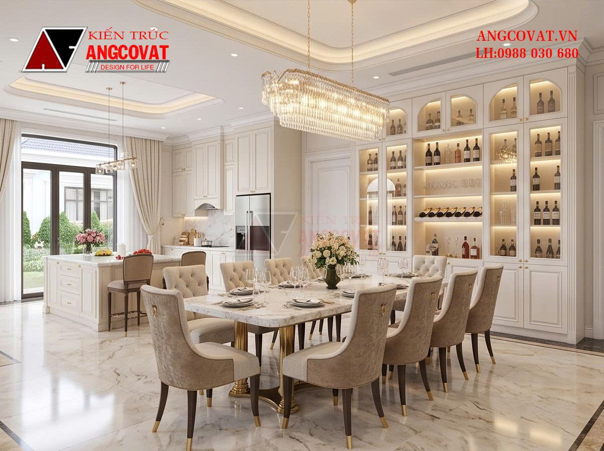 Thiết kế biệt thự sân vườn 400m2 kiểu châu Âu kết hợp cảnh quan xanh BT2141026